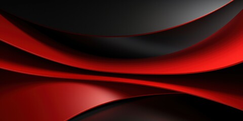 Modern 3D layers in red and black, waves, Business Background