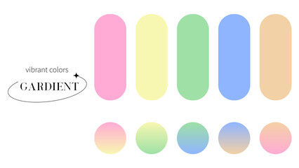 soft pastel color gradients set