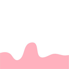 Pink Pastel Melted Corner Background Element