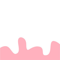 Pink Pastel Melted Corner Background Element