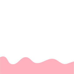 Pink Pastel Melted Corner Background Element