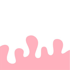 Pink Pastel Melted Corner Background Element