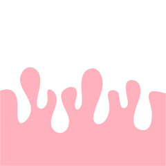 Pink Pastel Melted Corner Background Element