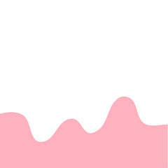 Pink Pastel Melted Corner Background Element