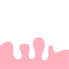 Pink Pastel Melted Corner Background Element
