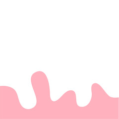 Pink Pastel Melted Corner Background Element