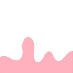 Pink Pastel Melted Corner Background Element