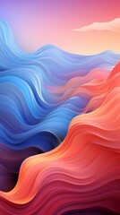 Colorful wavy gradient background for smartphone