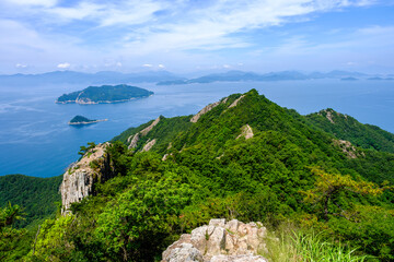 Scenic view of the Saryangdo Islands against the sky, South Korea