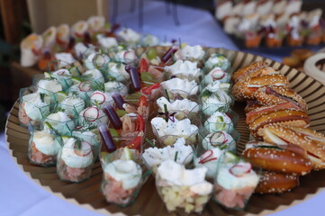 repas, vin d'honneur, décoration, mariage, salle, réception, 