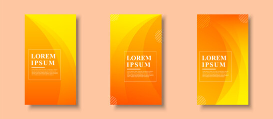 Creative Story Package background . full of colors, bright orange gradations, slash wave memphis abstract eps 10	
