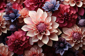 Floral Extravaganza: Enchanting Flower Background - Generative AI