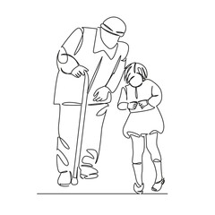 grandfather and granddaughter