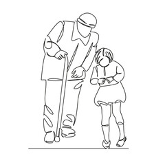 grandfather and granddaughter