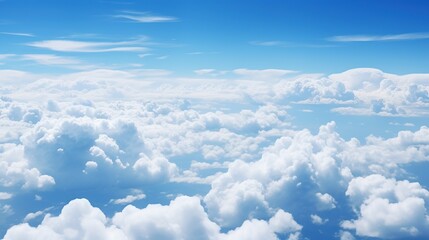 view of blue sky, clear clouds,
white clouds in the blue sky,