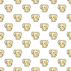 Cute seamless elephant pattern design for decorating, backdrop, fabric, wallpaper and etc.