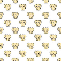 Cute seamless elephant pattern design for decorating, backdrop, fabric, wallpaper and etc.