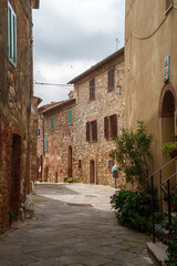 Fototapeta na wymiar Montefollonico, historic town in Tuscany