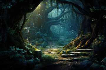 Fototapeta na wymiar Enchanted Forest Fantasy
