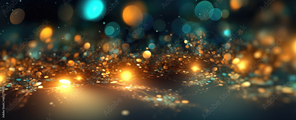 Poster abstract wallpaper with bokeh effect elements