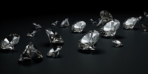 luxury diamond on black background