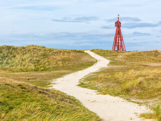 Denmarks oldest beacon upon a dune at Sønderho, Fanø