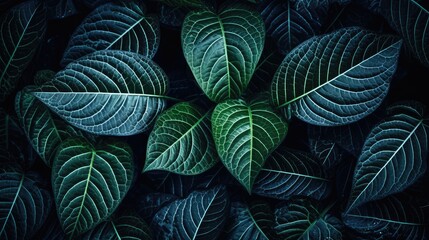 closeup nature view of tropical leaf background