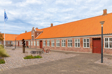Fototapeta na wymiar Town Hall of Nordby, Fanø, Denmark