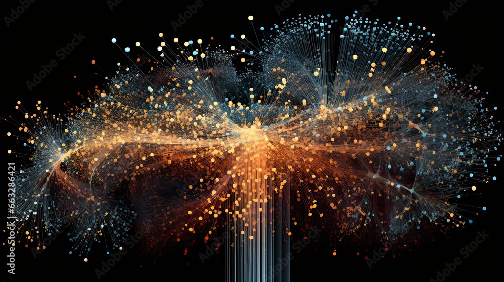 Fototapete Visualize AI algorithms processing large datasets, self-learning, and assisting in various fields, highlighting the transformative power of artificial intelligence