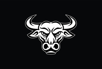 Fototapeta premium Bull head mascot design. Buffalo logo