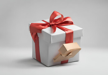 Obraz premium Gift Box Presentation, Festive Wrapped Gift for Special Occasions