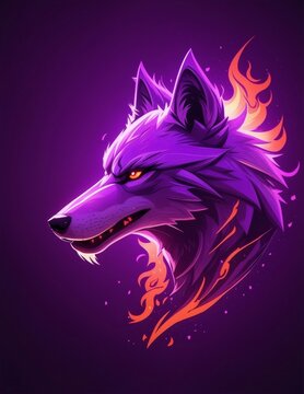wolf head silhouette logo