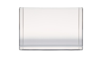 blank fish tank glass isolated on transparent background cutout