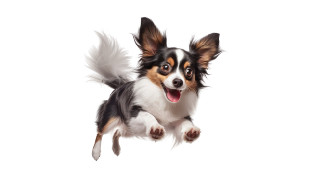 border collie puppy isolated on transparent background cutout
