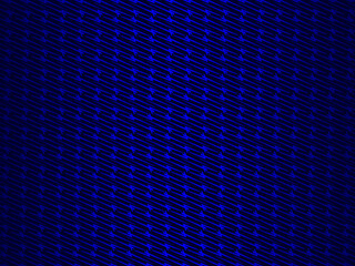 Dark blue background with abstract shapes.