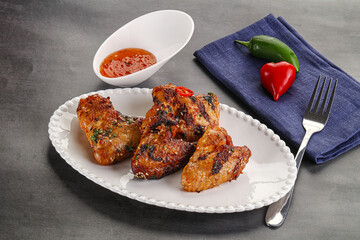 Buffalo grilled chicken wings barbecue