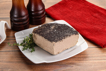 Delicous liver pate snack appetizer