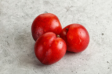 Ripe sweet juicy red plum