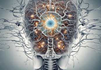rain and Nervous System Signals Visualization, 
Neural Network Mapping, Brain Signals in 3D, 
Scientific Visualization of Nervous System Activity