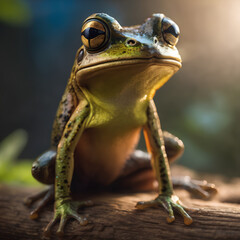 frog on a tree in the forest
