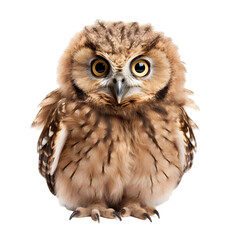 cute baby owl isolated