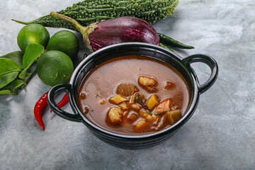Spicy and Sour Soup with Prawns