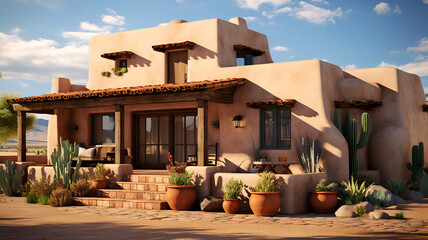 Southwestern Style Adobe House: A Cultural Masterpiece