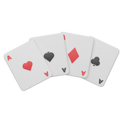 3D illustration of playing card