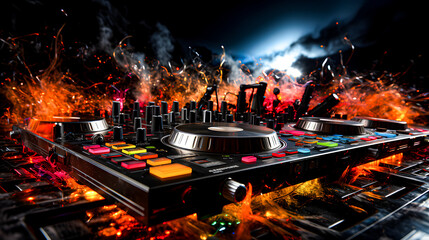 A professional DJ or spin doctor table