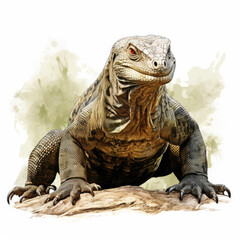 Obraz premium watercolor Chameleon Teaclipart, Generative Ai