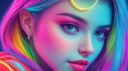 Fototapeta premium Close up portrait of a girl