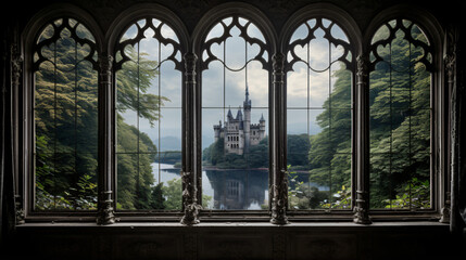Window baroque castle.
