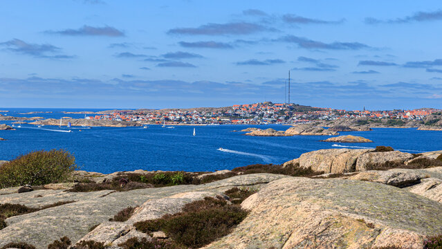 Kungshamn, located in the northern part of the west coast of Sweden, view from Malmon island