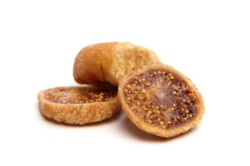 Dried figs isolated on a white background